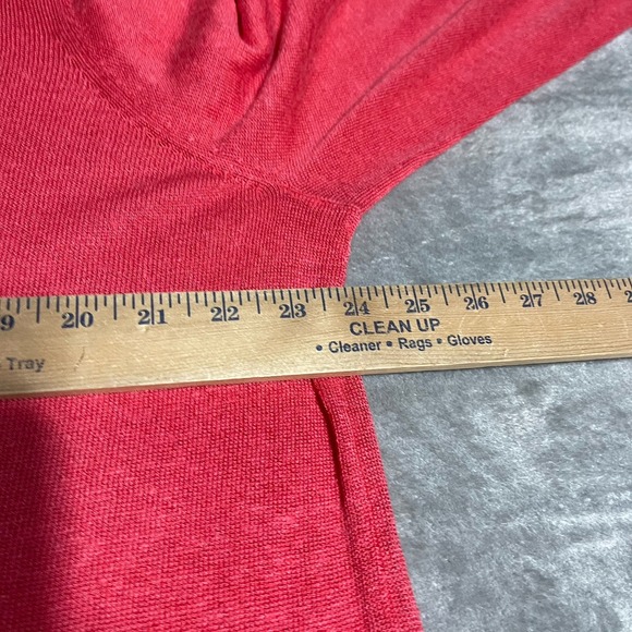 Chicos Top Womens‎ XL Pink Polo Neck Pullover Linen Sweater Coastal Beach Tunic - Picture 3 of 6